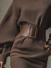 Maglione con cintura strutturata