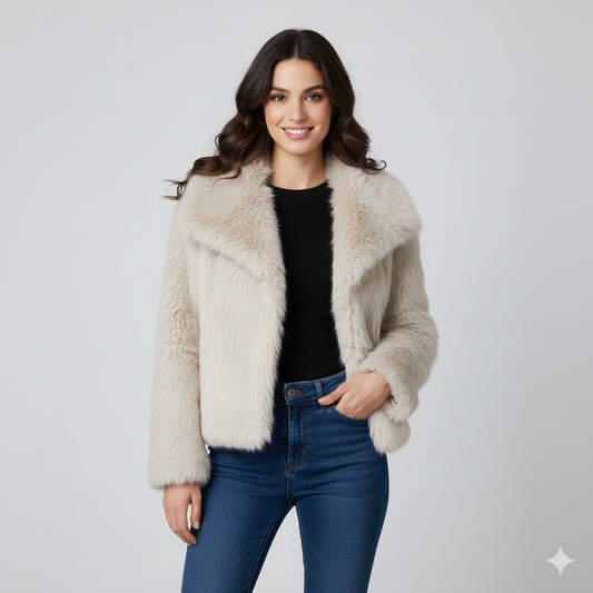 Cappotto corto in peluche