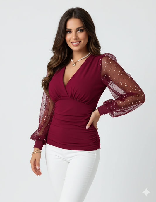 Camicetta elegante in pizzo